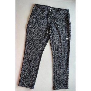 Nike Dri Fit Womens Sz S Running Leggings‎ Grey Black Capri